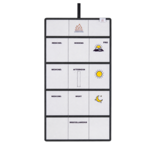 ARKVAL Pro - Leather Medicine Organiser (12 Pockets, Wide)