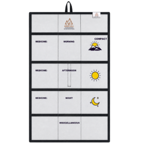 ARKVAL Plus - Leather Medicine Organiser (10 Pockets, Wide)