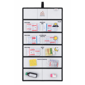 ARKVAL Plus - Leather Medicine Organiser (10 Pockets, Wide)